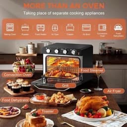 Airfryer Oven - Hetelucht Friteuse - Vrijstaande Oven - Pizzaoven - 36L - 2000W - 10-in-1 Functies - Digitale Timer & Temperatuur - Dubbel Glas - RVS — thumbnail 5