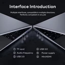Laptop Zilver 16GB RAM 2TB SSD - 14.1 Inch IPS Scherm - Intel Core I9 - Windows 11 Pro - Draagbare Notebook — thumbnail 4