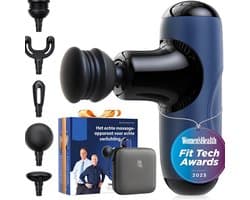 KLS® Massage Gun - Massage Gun Mini - Massage Pistool - Zwart - 15cm x 12cm x 4cm