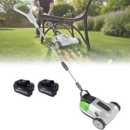 Accugrasmaaier - Draadloze grastrimmer - Voor gazononderhoud - Automatische uitschakeling - Maaibreedte van 21 cm - Grijs — thumbnail 1