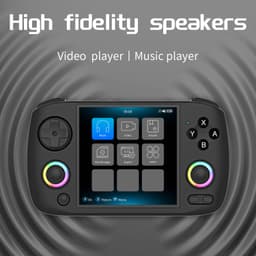 Retro Game Console Draagbaar - Zwart 64GB 5K Spellen - 3.95 Inch IPS Scherm - Kunststof - Voor Gaming En Entertainment — thumbnail 5