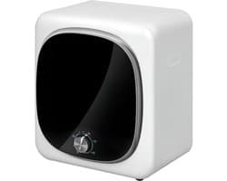 TEKROA® Mini draagbare droger - 4 kg - 5 programma's, 800W, voorlader, roestvrijstalen trommel - voor thuisgebruik - wit