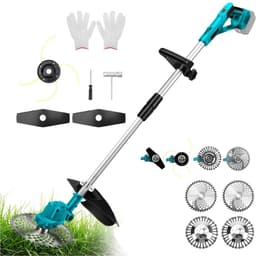 CRLYN® Grasmaaier Elektrisch - Grastrimmers met Accu - Blauw — thumbnail 1