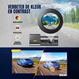 QORA® Dashcam voor Auto Voor en Achter - Dashcam - Zwart - 5cm x 11cm x 5cm — thumbnail 2