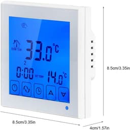 Elektrische Thermostaat - Temperatuurregelaar Vloerverwarming - Comfort Verhogend - App Bediening Mogelijk - 8.5 x 8.5 cm - Wit — thumbnail 4