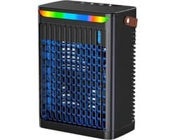 Draagbare mini-airco - 3-in-1 ventilator met 5 snelheden, reservoir van 680 ml, ventilator op USB-voeding voor thuis, kantoor, studentenkamer of camping, zwart