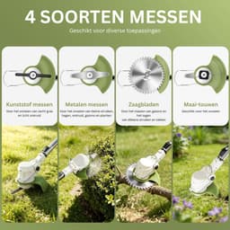 CRLYN® Grasmaaier Elektrisch - Grastrimmers met Accu - Groen — thumbnail 3