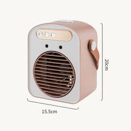 Mini Luchtkoeler met Verneveling - Draagbare Air Cooler en Luchtbevochtiger - Draagbare ventilator - USB Oplaadbaar - Voor Bureau, Slaapkamer en Kantoor — thumbnail 2