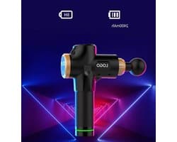 Massagepistool - Spierstimulator - Spierherstel - 30 snelheden - 2400 mAh - Zwart