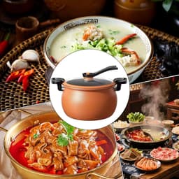 Multi-Cooker Snelkookpan - Rijstkoker Stoompan - Snel Maaltijden Bereiden - Transparant Deksel - 28 cm - Zwart — thumbnail 2