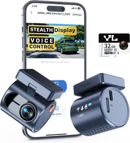 Dashcam voor auto - Zwart - Mini formaat - Met WiFi, Spraakbesturing en G-sensor - Voor Veilig Rijden — thumbnail 1