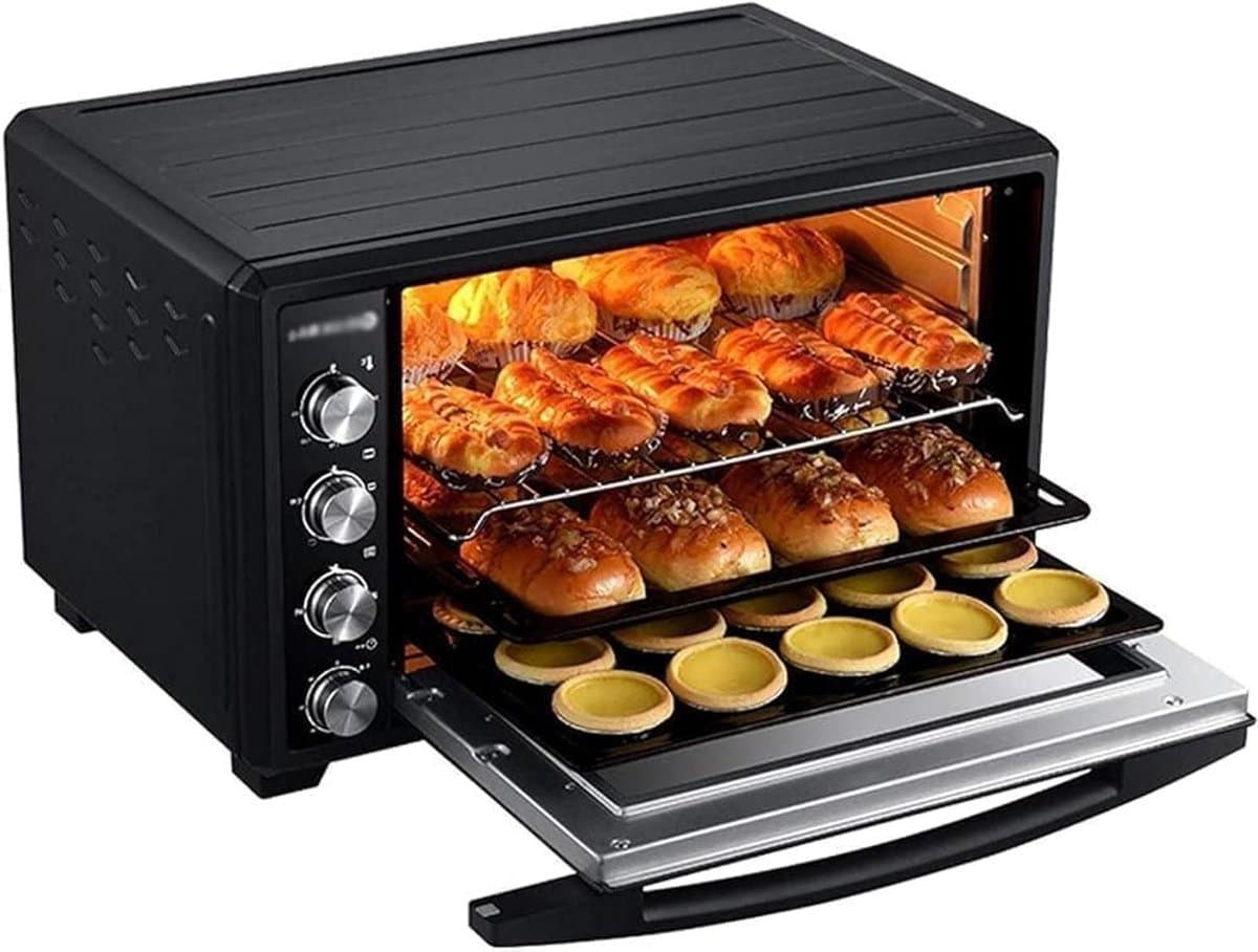 Elektrische Oven - Heteluchtoven Airfryer - Bakken Grillen - 40 Liter Inhoud - 479x433x330 mm - Zwart — afbeelding 1
