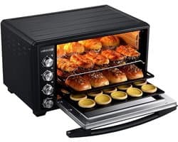 Elektrische Oven - Heteluchtoven Airfryer - Bakken Grillen - 40 Liter Inhoud - 479x433x330 mm - Zwart