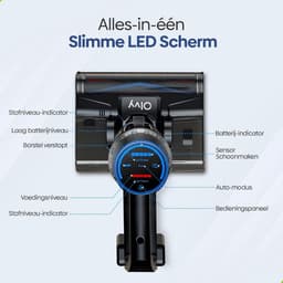 Steelstofzuiger Draadloos – 2-in-1 Stofzuiger met Dweilfunctie – HEPA Filter – LED Display – 350W Motor – Voor Alle Vloeren — thumbnail 4
