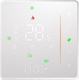 Slimme Thermostaat - App Gestuurd - Vloerverwarming Instellen - Weekschema Programmeerbaar - 8.6 cm - Zwart — thumbnail 1