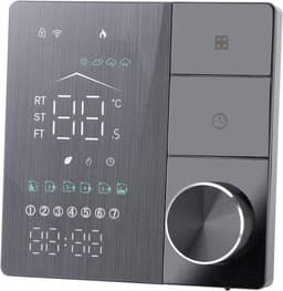 Slimme Thermostaat - Energiebesparende Regelaar - Comfort Verwarmen - AI Leert Gewoonten - 88x88 mm - Wit — thumbnail 1