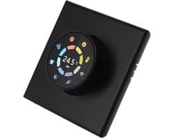 Slimme Thermostaat - WiFi Thermostaat - Verwarming Regelen - App Afstandsbediening - AC 95-240V - Zwart