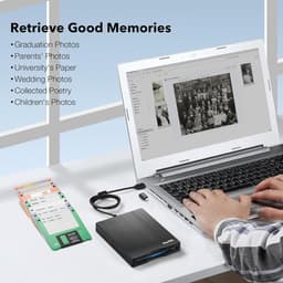 Externe Floppy Disk Drive - Diskettestation Lezer - Oude Bestanden Lezen - USB A en C Connectoren - 35 inch — thumbnail 4