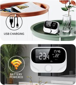 Draadloze Thermostaat - Slimme Bediening - Energie Besparen - App Bediening - LCD Display - Wit — thumbnail 5