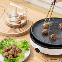 Gehaktbal Maker - Keuken Gadget - Eten Bereiden - Maakt 5 tegelijk - 14.9 cm - Translucent — thumbnail 3