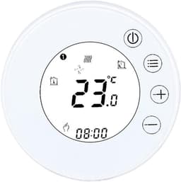 Slimme Thermostaat - Temperatuurregelaar - Verwarming Regelen - App Bediening - 8.6 x 8.6 cm - Wit — thumbnail 1
