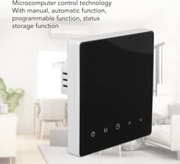 Slimme Thermostaat - Programmeerbare Regelaar - Comfort Verhoging - Touchscreen Bediening - 90-240V - Zwart — thumbnail 3