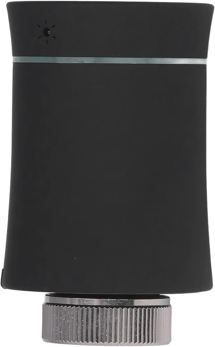 Slimme Radiatorthermostaat - Thermostaatkraan Verwarmingsregeling - Energie Besparen - App en Spraakbediening - 5-45℃ - Zwart — afbeelding 1