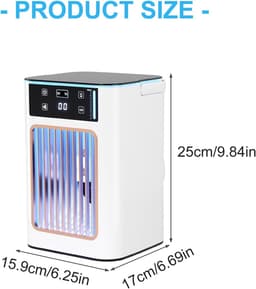 Mini USB draagbare desktopventilator met 3 ventilatorsnelheden en 7 ledlampjes, geschikt voor slaapkamers en studentenkamers. — thumbnail 3