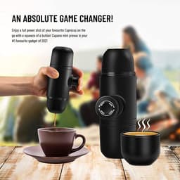 Draagbare Handmatige Espresso Machine - Gemalen Koffie - Zwart — thumbnail 4