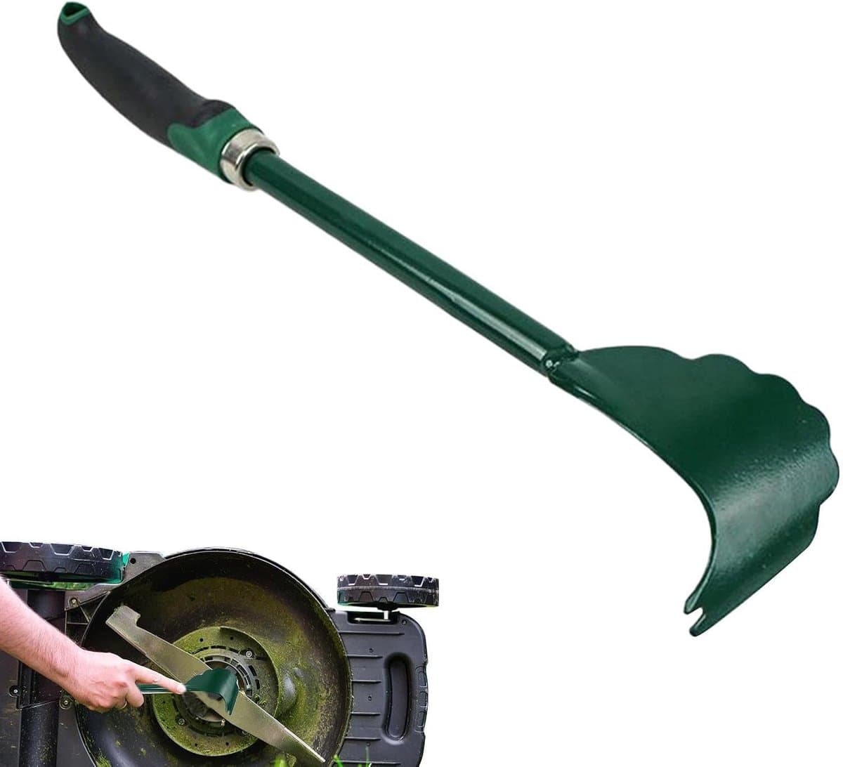 Dekreiniger Maaier - Onderhoudsborstel Gazon - Tuinonderhoud Vereenvoudigen - Slijtvast Roestbestendig - 40.5x8.5 cm - Grijs — afbeelding 1