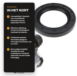 Dailygoods- Oliekeerringen 2 Stuks - Compatibel met Kawasaki FH601V/FH641V/FH680V - Krukas - Afdichtingsonderdeel - Blokkeert olielekkage - Motorafdichting — thumbnail 2