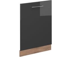 Vaatwasserpaneel - Keukenfront - Keukenontwerp - Soft-close scharnieren - 60 cm breed - Antraciet hoogglans