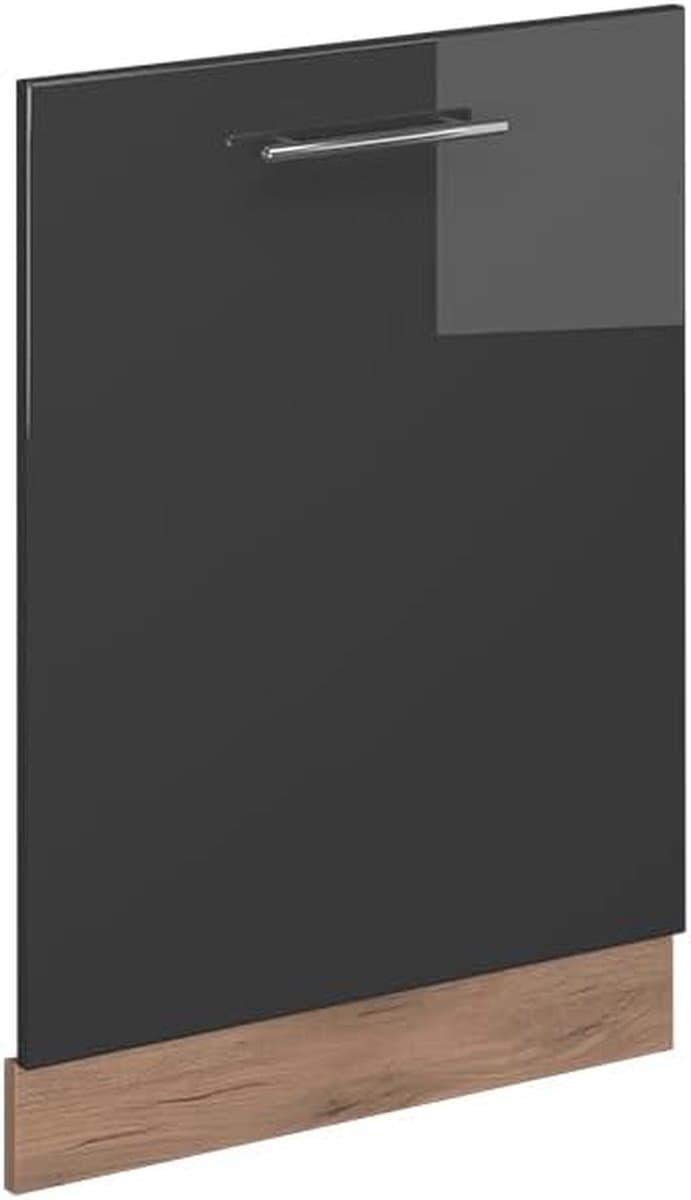 Vaatwasserpaneel - Keukenfront - Keukenontwerp - Soft-close scharnieren - 60 cm breed - Antraciet hoogglans — afbeelding 1