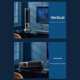 Bladeless Ventilator - Toren Ventilator - Stille Koeling - Veilige Bladloze Structuur - Compact Ontwerp - Grijs — thumbnail 5