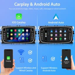 CarPlay geschikt voor Ford Mondeo S-max Mondeo Galaxy Focus | Zilver | 2007 t/m 2014 | Android & Google Playstore | 4GB - 64GB | Draadloos Apple Carplay & Android auto | 1GB + 16GB | 2007 2008 2009 2010 2011 2012 2013 2014 | Bluetooth & Wifi — thumbnail 4