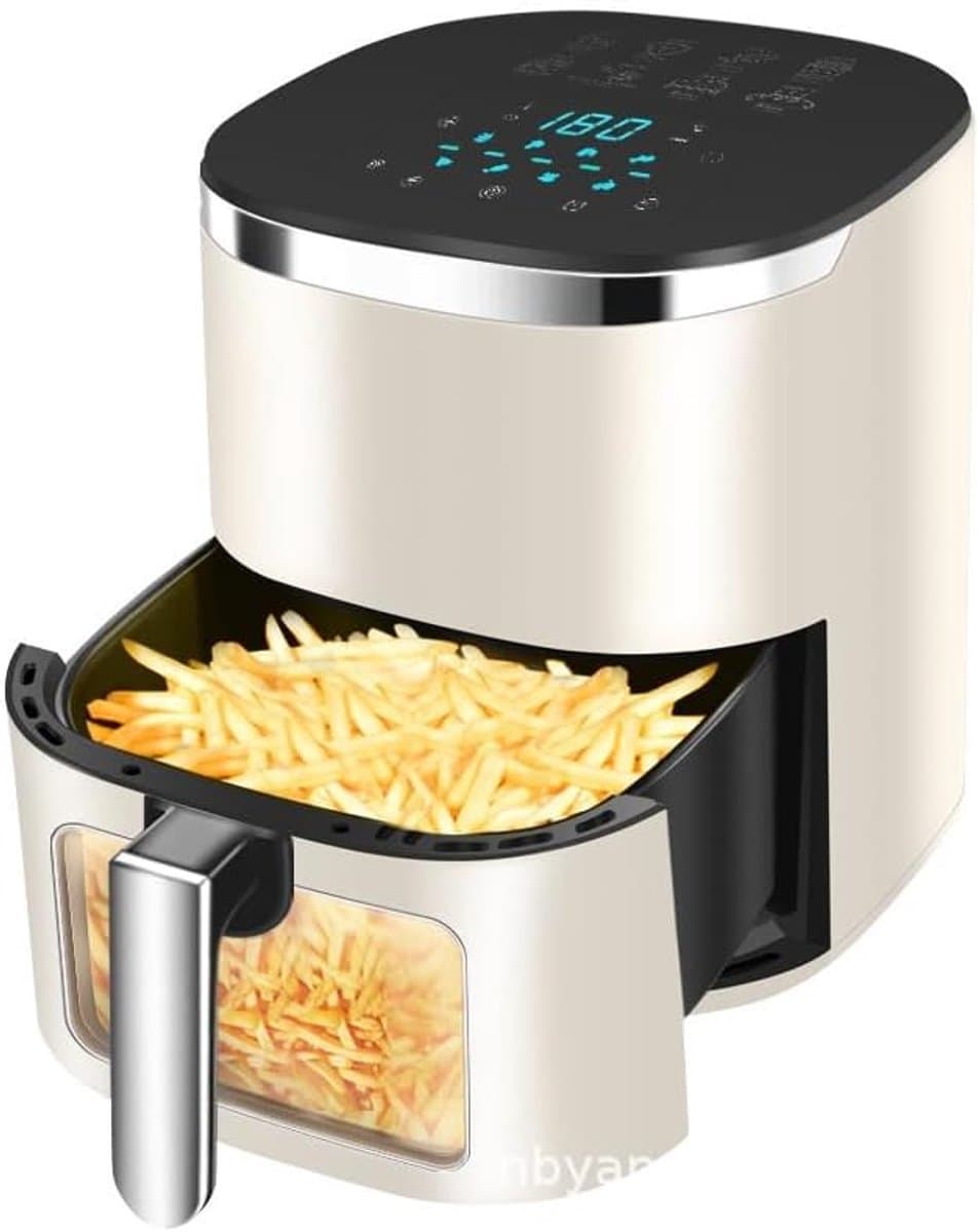 Airfryer Oven - Heteluchtfriteuse - Gezond Koken - Visueel Kookvenster - 6L Capaciteit - Zilver — afbeelding 1