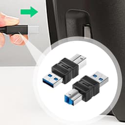 Externe Adapter - USB Converter - Apparaten Verbinden - Plug and Play - 6.6 x 3.3 cm - Zwart — thumbnail 5