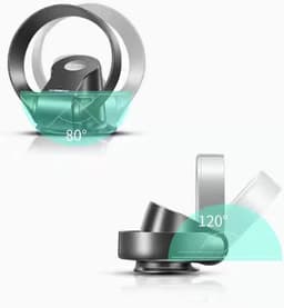 Bladloze Wandventilator - Tafelventilator - Thuis Koelen - 120° Verstelbaar - 26 Watt - Zwart — thumbnail 5