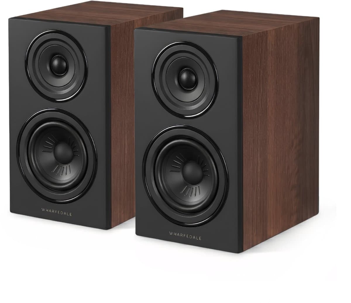 Wharfedale Diamond 12.1i Boekenplank Speakers – Stereo Hifi Set – 2-weg Luidsprekers – Compact Formaat – Passieve Speakers – Walnoot — afbeelding 1