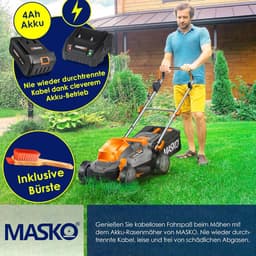 Accugrasmaaier - Draadloze maaier - Gazon onderhoud - Twin-Power accu - 33 cm maaibreedte - Zwart — thumbnail 2
