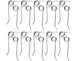 SnelShoppen - 10 Paar Sterke Rvs Veer voor Elektrische Verticuteermachine, Compatibel met Wolf-Garten VS 302 E VA 303 E, 10x Rechts 10x Links, Tuinacc