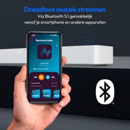MEDION P61155 2.0 soundbar met Bluetooth (incl. afstandsbediening, touchbediening, HDMI (ARC), AUX, optische ingang, 2 x 30 W RMS) wit — thumbnail 5