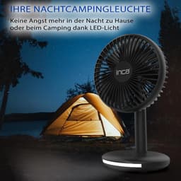 Inca IMF-16B oplaadbare tafelventilator 14 cm - met verlichting — thumbnail 3