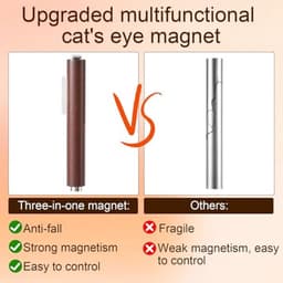 Set van 7 Cat Eye Nail Magnet Tools, Hartvormige Cat Eye Gel Nagellak Magneet 3-in-1 Professionele Manicureset met Y-vormige Gids Sticks voor Thuis DIY Salon Studio — thumbnail 2