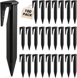 SnelShoppen - 100 Robuuste Luchtmaaier Haken - Weerbestendige Plastic Pegs voor Grasmaaier Kabels - Geschikt voor Tuin en Buitengebruik — thumbnail 1