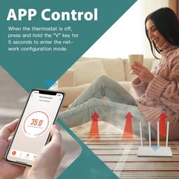 SnelShoppen - Smart Water Thermostat voor Verwarming - Programmeerbare Temperatuurcontroller tot 5A - Wifi Thermostaat met Alexa en Google Home Compat — thumbnail 2