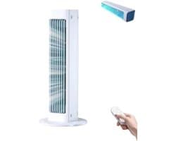 Ventilator - Nieuwe, verbeterde versie 2026, met afstandsbediening, compact en stil (wit, 1 stuk)