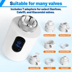 Radiator Thermostaat WiFi – Raamdetectie, Vorstbeveiliging en Kinderslot – Wit – 5-pack — thumbnail 4