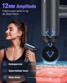 Massagepistool met 30 Standen & 6 Massagekoppen – 2600 mAh – LED Display – Stil & Lichtgewicht – Voor Diepe Spiermassage — thumbnail 2