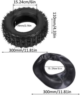 Motorband 13x5.00-6 Lekbestendig - Binnenband 3.5/4.0-6 - Antislippatroon - Geschikt voor ATV/Quad - Hoogwaardig rubber - Geschikt voor langeafstandsraces - Buitenband — thumbnail 2